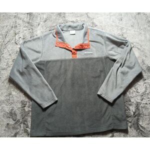 Columbia Long Sleeve 1/4 Button Pullover Sweater Men's Size XL, Gray
